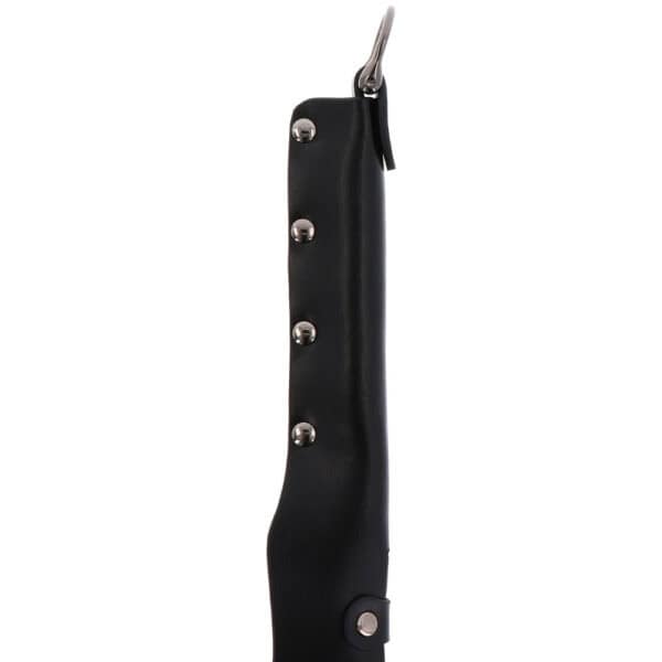 Black Leather Slapper with Split Blades