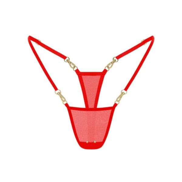 G-стринги из прочной, ультраэластичной сетки Red Gold Details