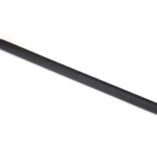 Ostrich-embossed black leather spreader bar with quick-release clips and gold finish. Elegant BDSM control accessory.