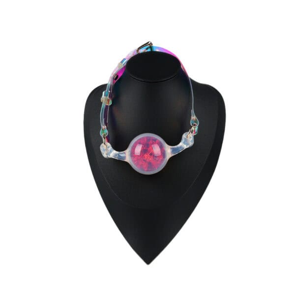 Слинг LIEBE SEELE Crystal Ball Sling с полупрозрачным розовым силиконовым шариком и регулируемым переливающимся ремешком. Шикарный, провокационный аксессуар для спокойных, приятных игр.