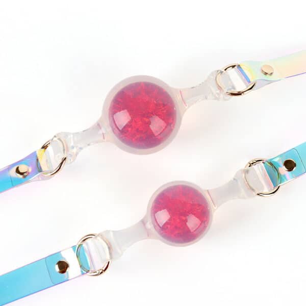 Слинг LIEBE SEELE Crystal Ball Sling с полупрозрачным розовым силиконовым шариком и регулируемым переливающимся ремешком. Шикарный, провокационный аксессуар для спокойных, приятных игр.