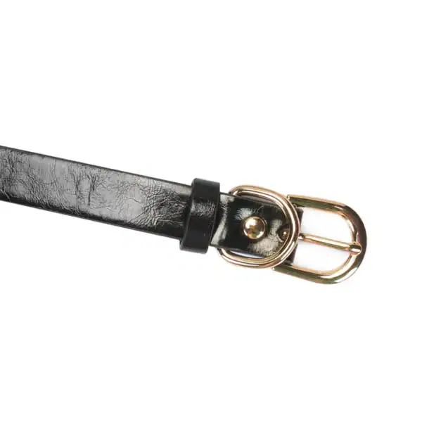 Collar gargantilla negro con strass y doble C dorada de LIEBE SEELE. Hecho de imitación de cuero, 7 ajustes para un ajuste perfecto. Un accesorio chic y provocativo para los juegos de cachorros o los conjuntos fetichistas.