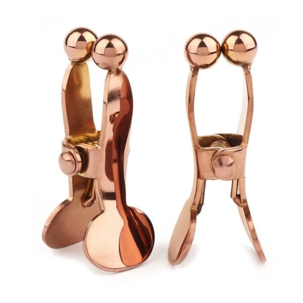 Brustklammern aus Edelstahl Rose Gold Verschluss Federmechanismus Metallkugeln fügen eine progressive Zugwirkung hinzu