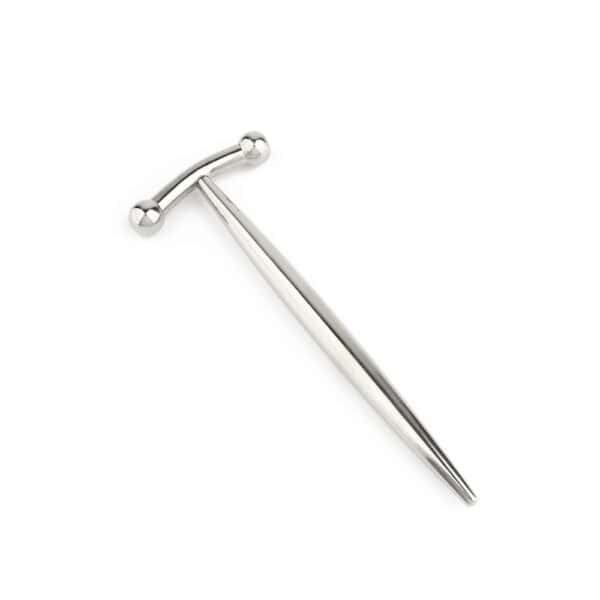 MONDAINE BRIGADE - Plug para el pene DickVader Tapón uretral cerrado Packshot de acero inoxidable, forma recta y superficie lisa