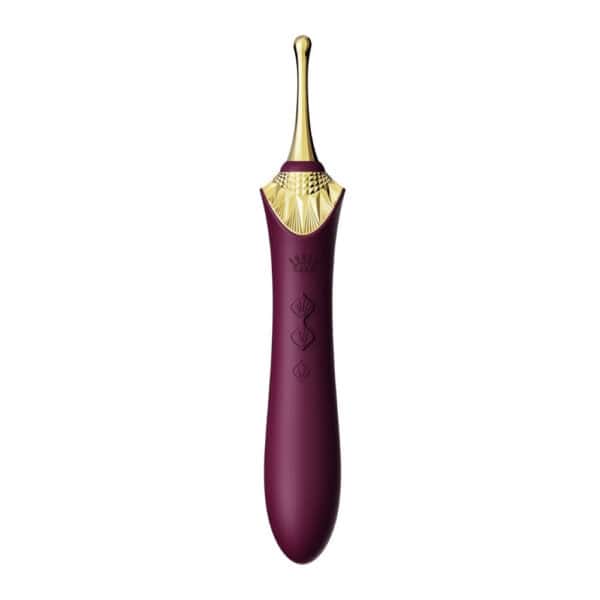 ZALO Bess 2 Intimstimulator, elegant und schlank, aus hochwertigem Silikon, präsentiert mit austauschbaren Aufsätzen und Wärmefunktion, entwickelt für eine präzise und individuelle Stimulation.