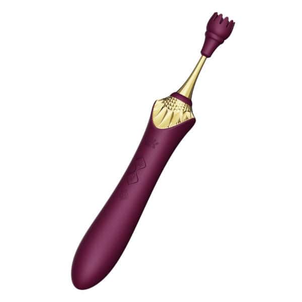 ZALO Bess 2 Intimstimulator, elegant und schlank, aus hochwertigem Silikon, präsentiert mit austauschbaren Aufsätzen und Wärmefunktion, entwickelt für eine präzise und individuelle Stimulation.