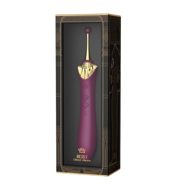 ZALO Bess 2 Intimstimulator, elegant und schlank, aus hochwertigem Silikon, präsentiert mit austauschbaren Aufsätzen und Wärmefunktion, entwickelt für eine präzise und individuelle Stimulation.