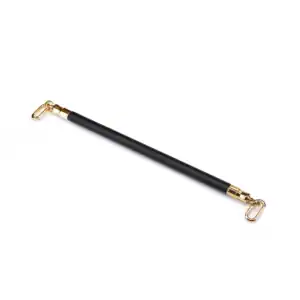 Barre d'écartement de 50 cm en Cuir Végan organosilicon PU Noir avec Détails Dorés et clips à dégagement rapide