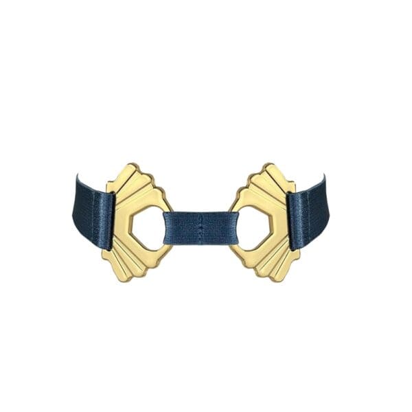BORDELLE Melusina - Choker Bleu Denim Version minimaliste du collier iconique de la collection, le Melusina Strap Collar joue la carte de la sobriété graphique.