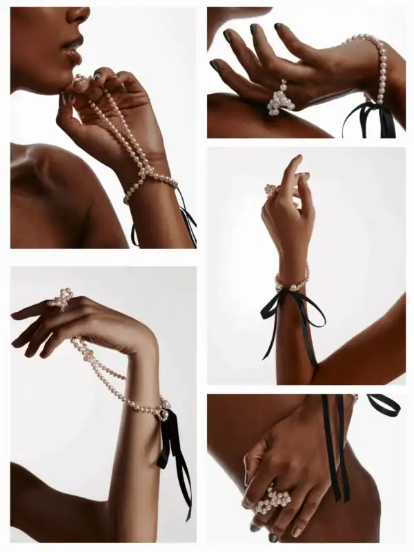 BRACLI Destinos Lingerie-bijou raffinée avec perles de Majorque modulables, alliant sensualité, stimulation intime et élégance visible ou secrète.