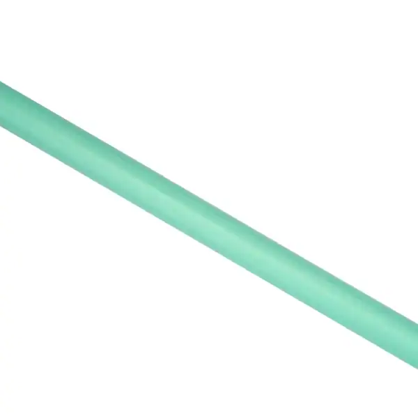 Hada BDSM LIEBE SEELE barra separadora con revestimiento verde agua y mosquetones metálicos dorados, accesorio de alta gama ofrecido por Brigade Mondaine, sobre fondo blanco.