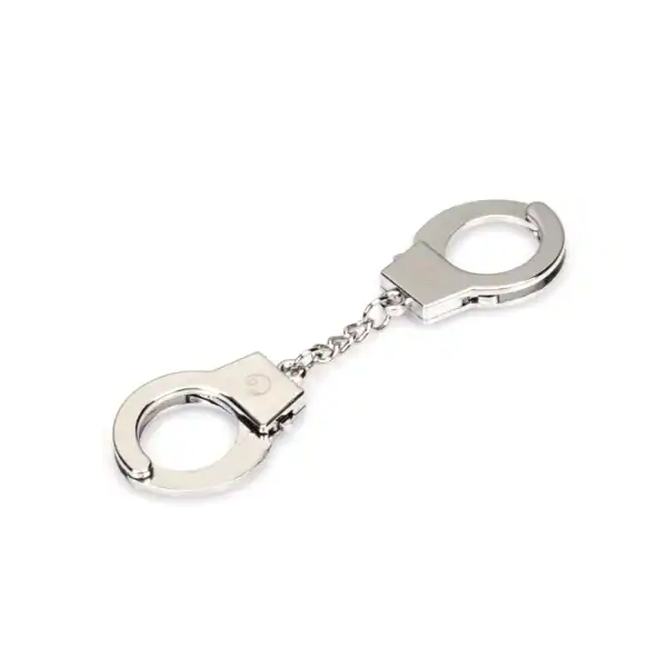 LIEBE SEELE finger cuffs in silver-plated metal linked by a fine chain, presented on a white background.