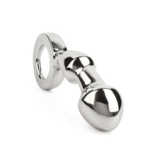 Plug anal DRANG en acier inoxydable poli avec base circulaire ergonomique, finition miroir, sélectionné par Brigade Mondaine Paris.