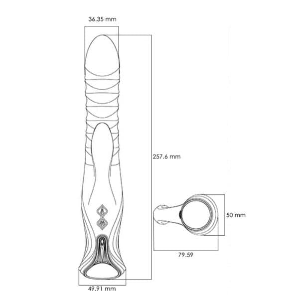 Vibromasseur Rabbit MOSE violet design premium | Brigade Mondaine Vibromasseur Rabbit MOSE noir à double stimulation, surface mate texturée et lignes ergonomiques, présenté sur fond blanc dans une esthétique épurée et contemporaine.