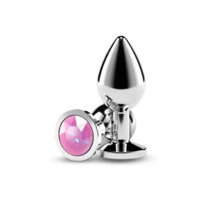 BRIGADE MONDAINE <br /><strong>Pink Crystal Aluminum Anal Plug - 2 Sizes</strong>