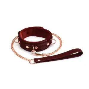 LIEBE SEELE <br /><strong>Necklace with Metallic Bordeaux Leash </strong>