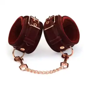 LIEBE SEELE <br /><strong>Handschellen „Metallic Bordeaux“ </strong>